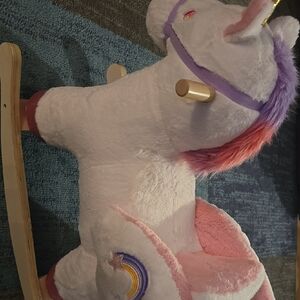 Plush Pink Unicorn Rocker for Kids